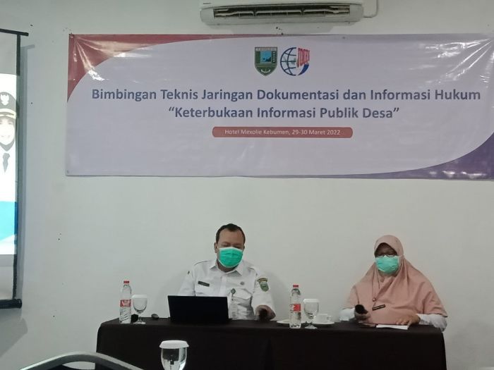 Bimbingan Teknis JDIH di Hotel Mexcolie dengan tema Keterbukaan Informasi Publik Desa 01